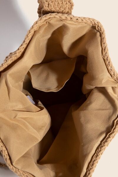 Fame Intricate Braided Single Strap Drawstring Bag - Trendy by Luna
