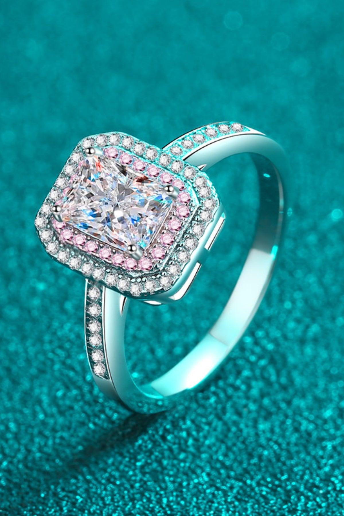 1 Carat Moissanite 925 Sterling Silver Ring - Trendy by Luna