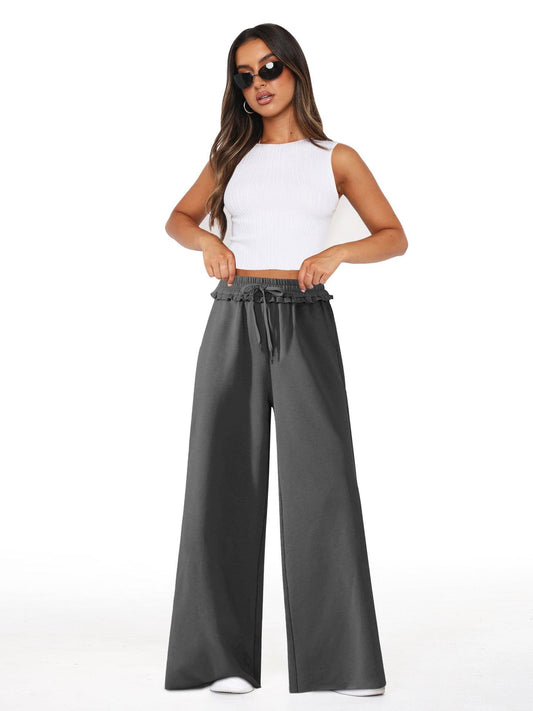 High Waist Wide Leg Pants - Trendy by Luna
