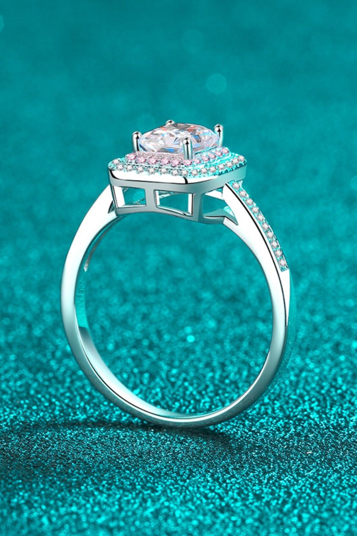 1 Carat Moissanite 925 Sterling Silver Ring - Trendy by Luna