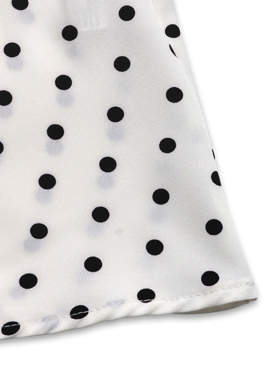 Bow Front Polka Dot Sleeveless Midi Dress - Trendy by Luna