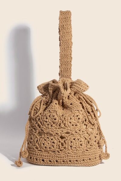 Fame Intricate Braided Single Strap Drawstring Bag - Trendy by Luna