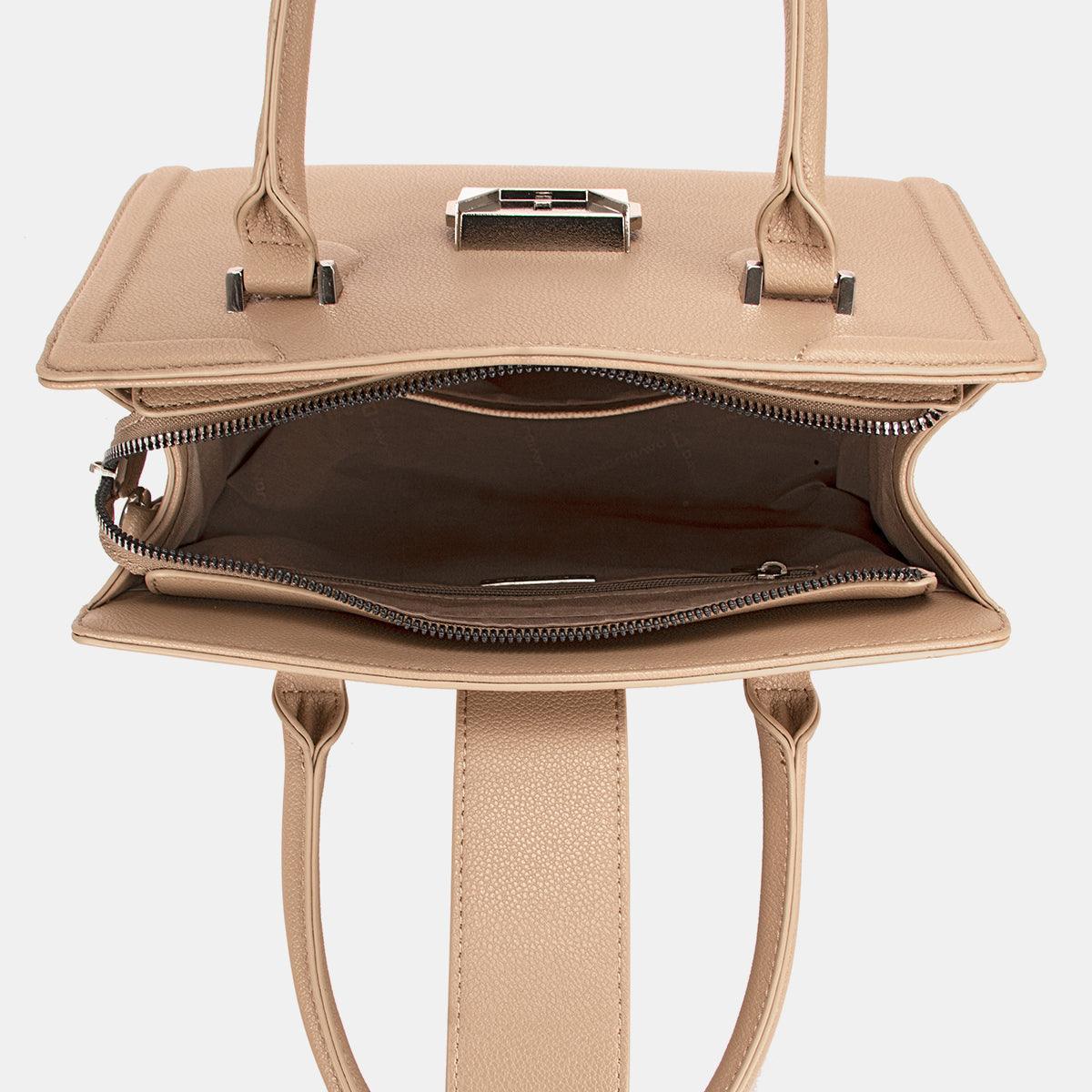 David Jones PU Leather Handbag - Trendy by Luna