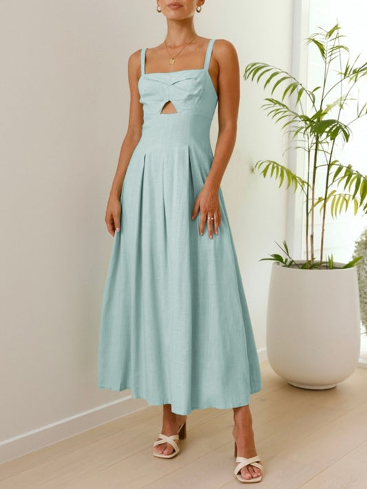 Cutout Square Neck Cami Dress - Trendy by Luna